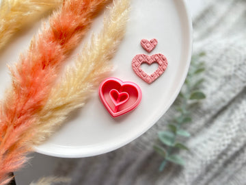 Heart Donut Shape Collection Polymer Clay  Cutter • Fondant Cutter • Cookie Cutter